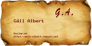Gáll Albert névjegykártya