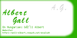 albert gall business card